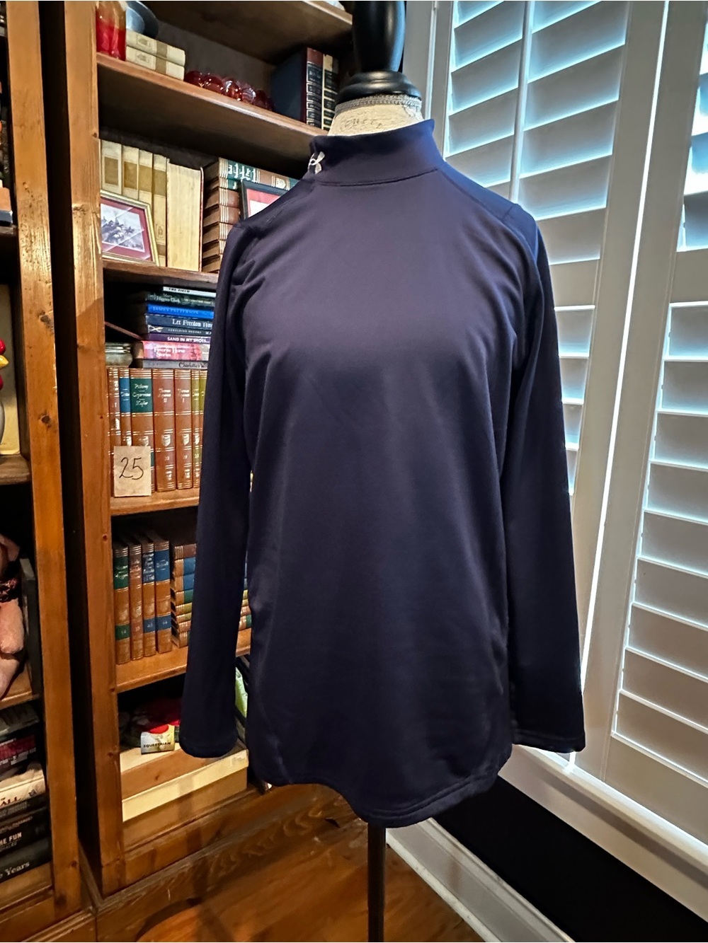 Under Armour Navy Long Sleeve Mock Neck Performance Top